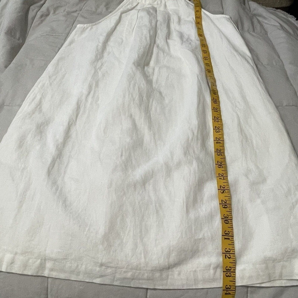 GAP Tie Back Halter Dress White Sz 6 NWT Pockets Sheath Mini Casual 100%… - Picture 7 of 12